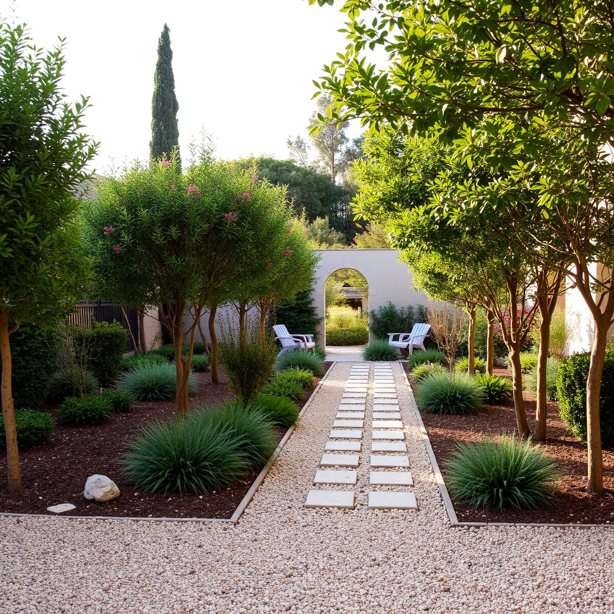 Jardin méditerranéen créé